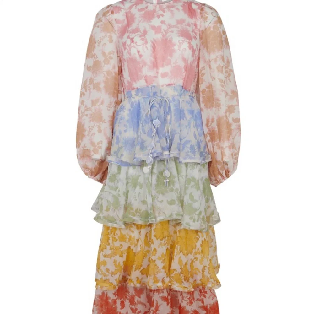 Zimmermann Postcard Flounce Midi Dress - Picture 3 of 8